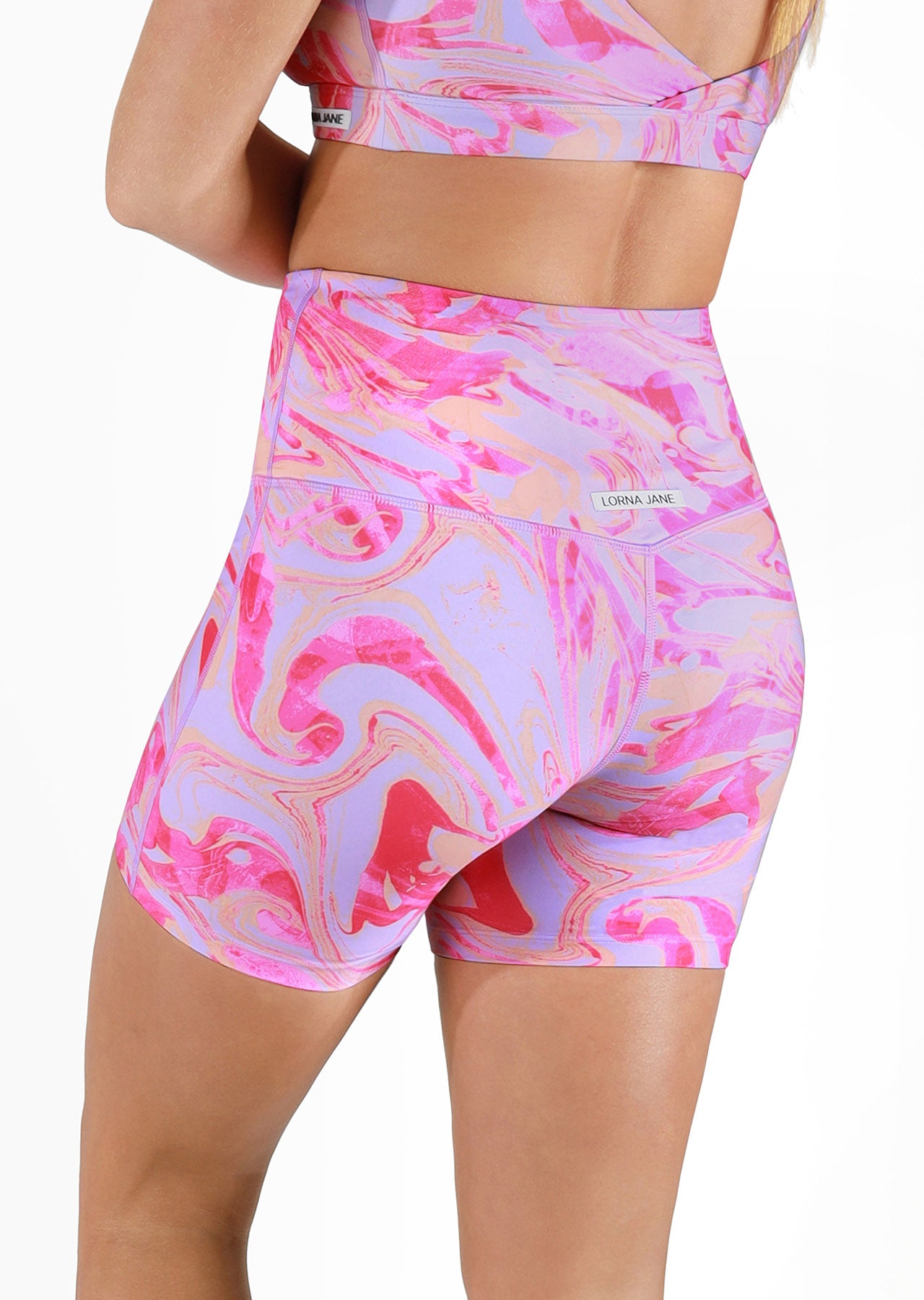 Lorna Jane Vapour No Chafe Bike Shorts - Vapour Print