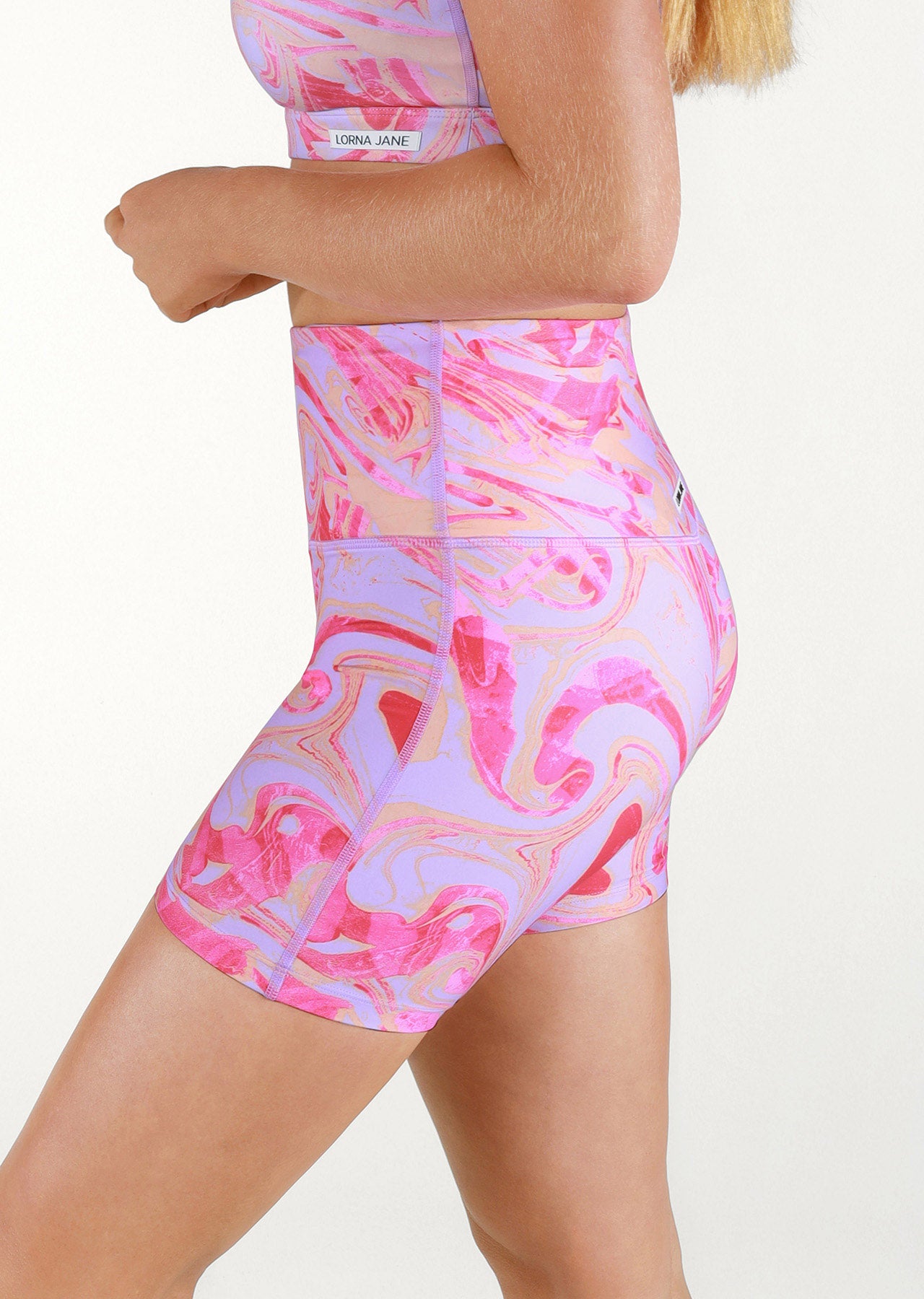 Lorna Jane Vapour No Chafe Bike Shorts - Vapour Print