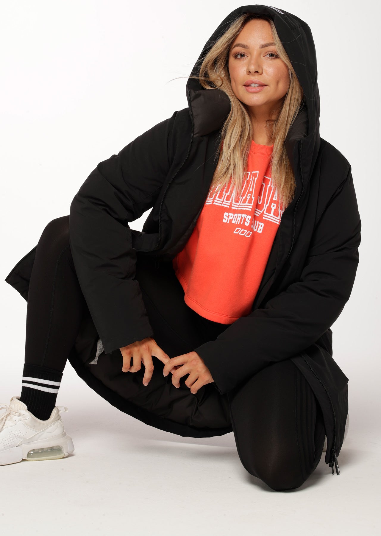 Lorna Jane Varsity Active Crop Sweat - Chilli