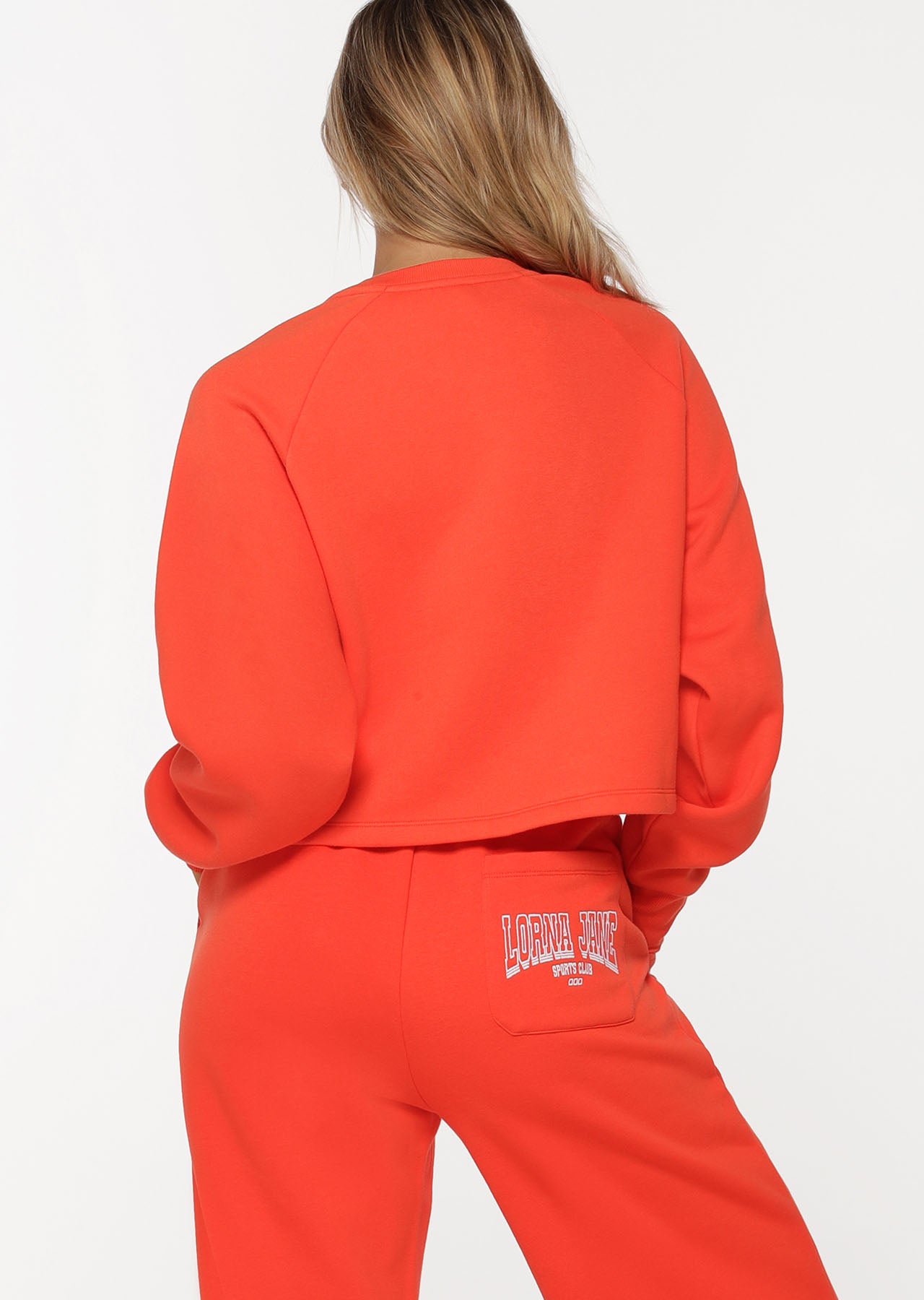 Lorna Jane Varsity Active Crop Sweat - Chilli