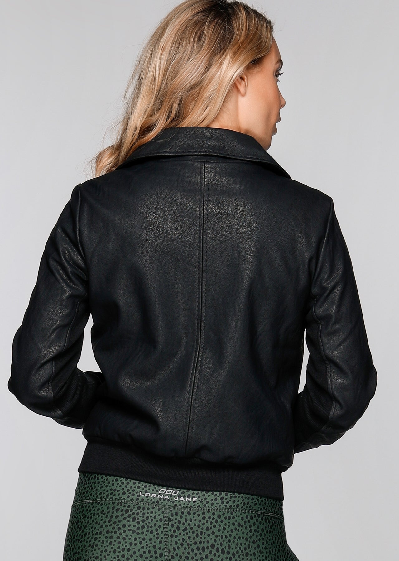 Lorna Jane Vegan Leather Active Jacket - Black