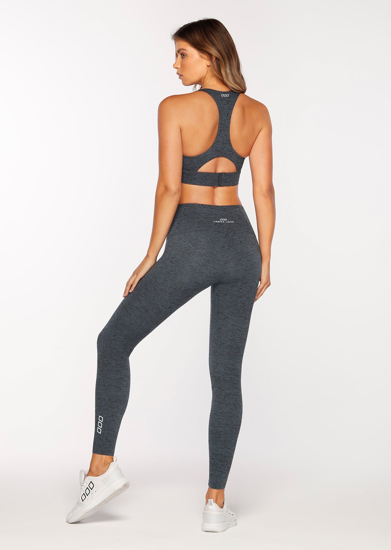 Lorna Jane Venice Beach Sports Bra - Scuba Blue Marl