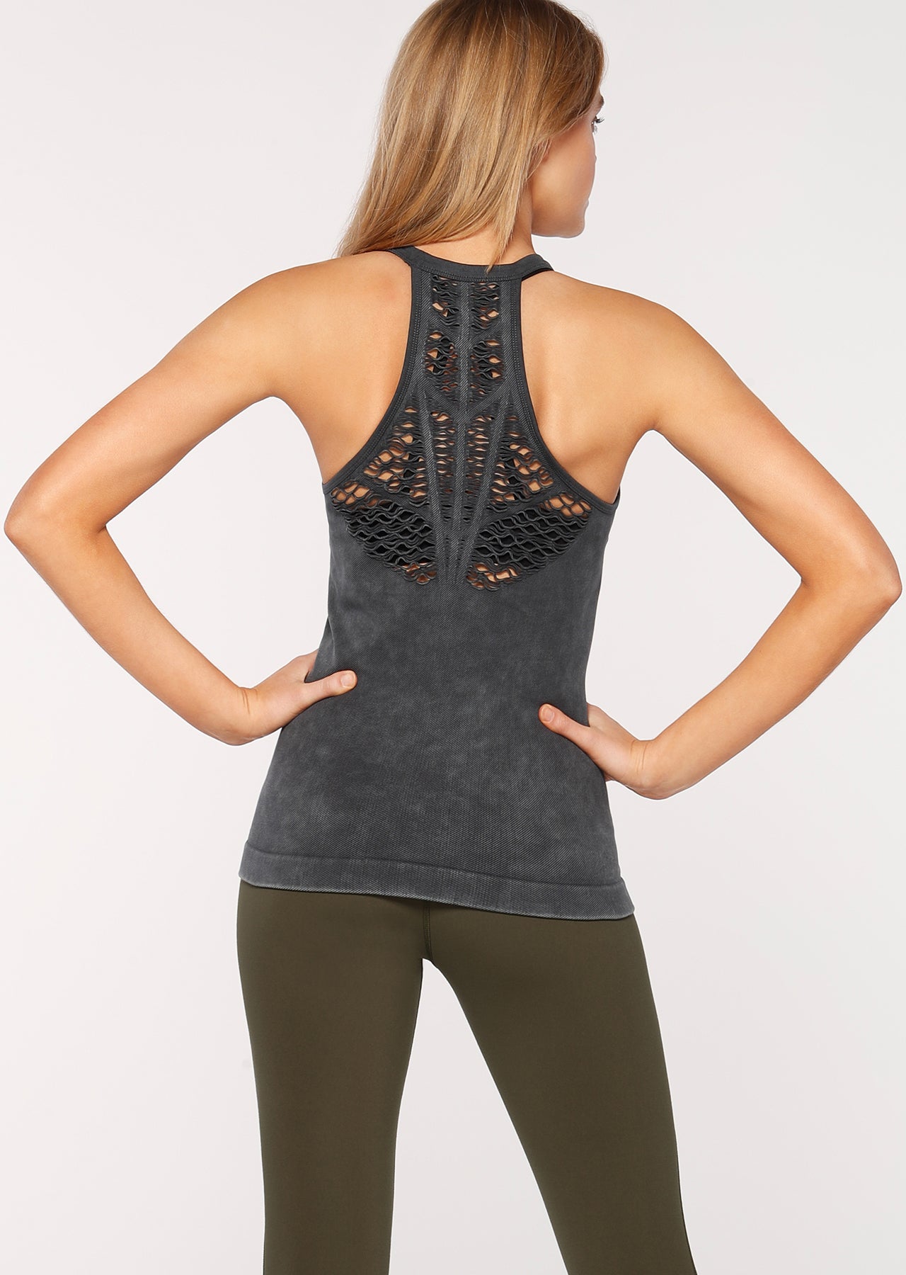 Lorna Jane Vent Seamless Tank - Black
