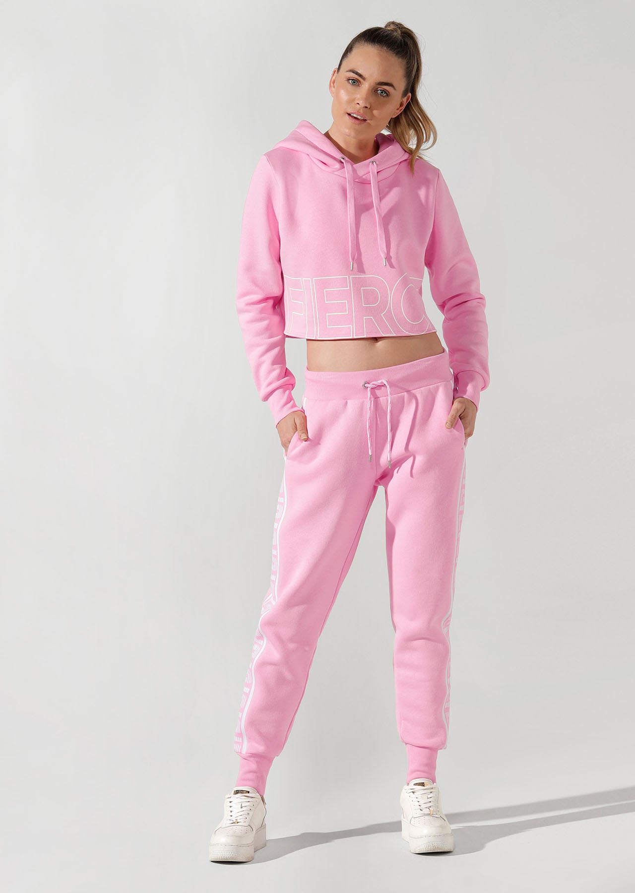 Lorna Jane Vintage Track Pants - Hot Fuchsia