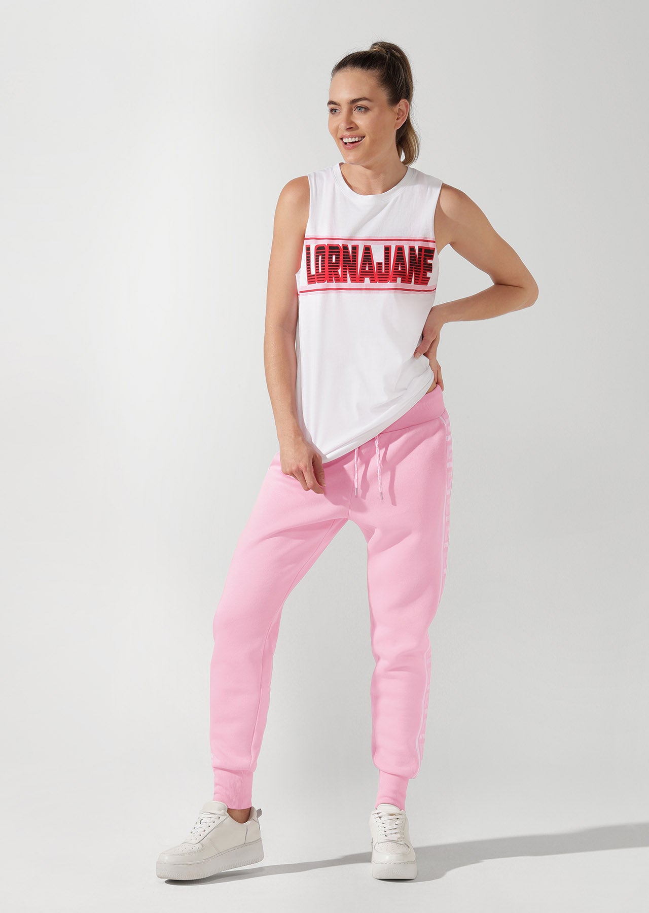 Lorna Jane Vintage Track Pants - Hot Fuchsia