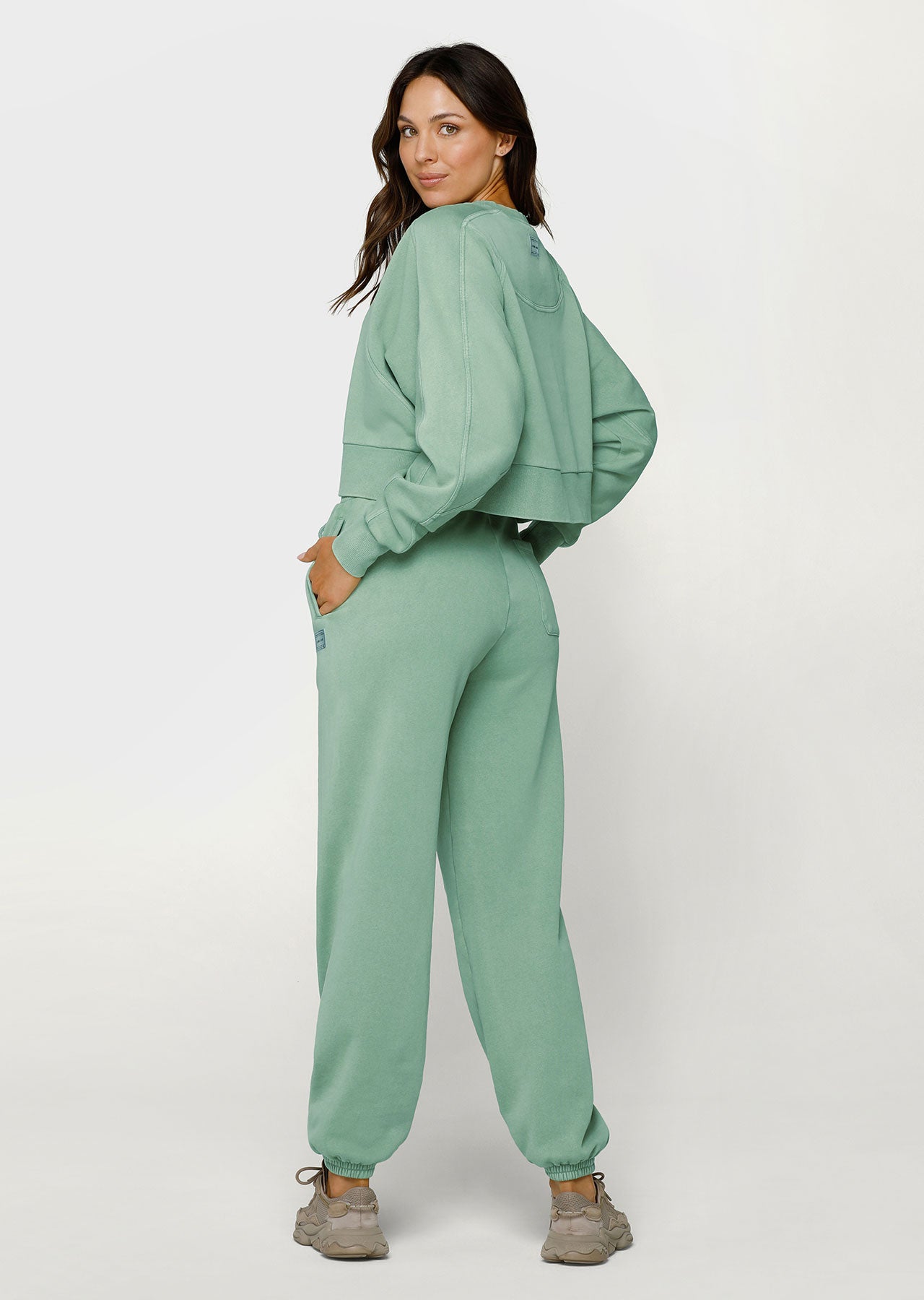 Lorna Jane Vintage Wash Track Pants - Washed Wild Mint