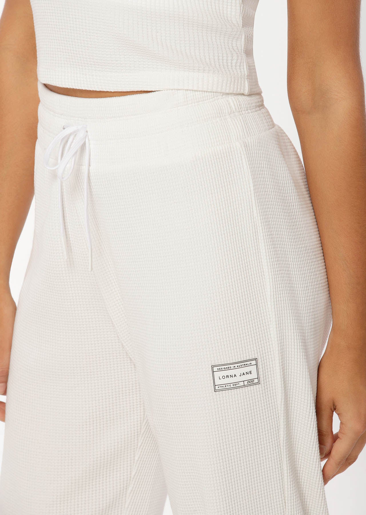 Lorna Jane Wellness Waffle Lounge Pants - Porcelain