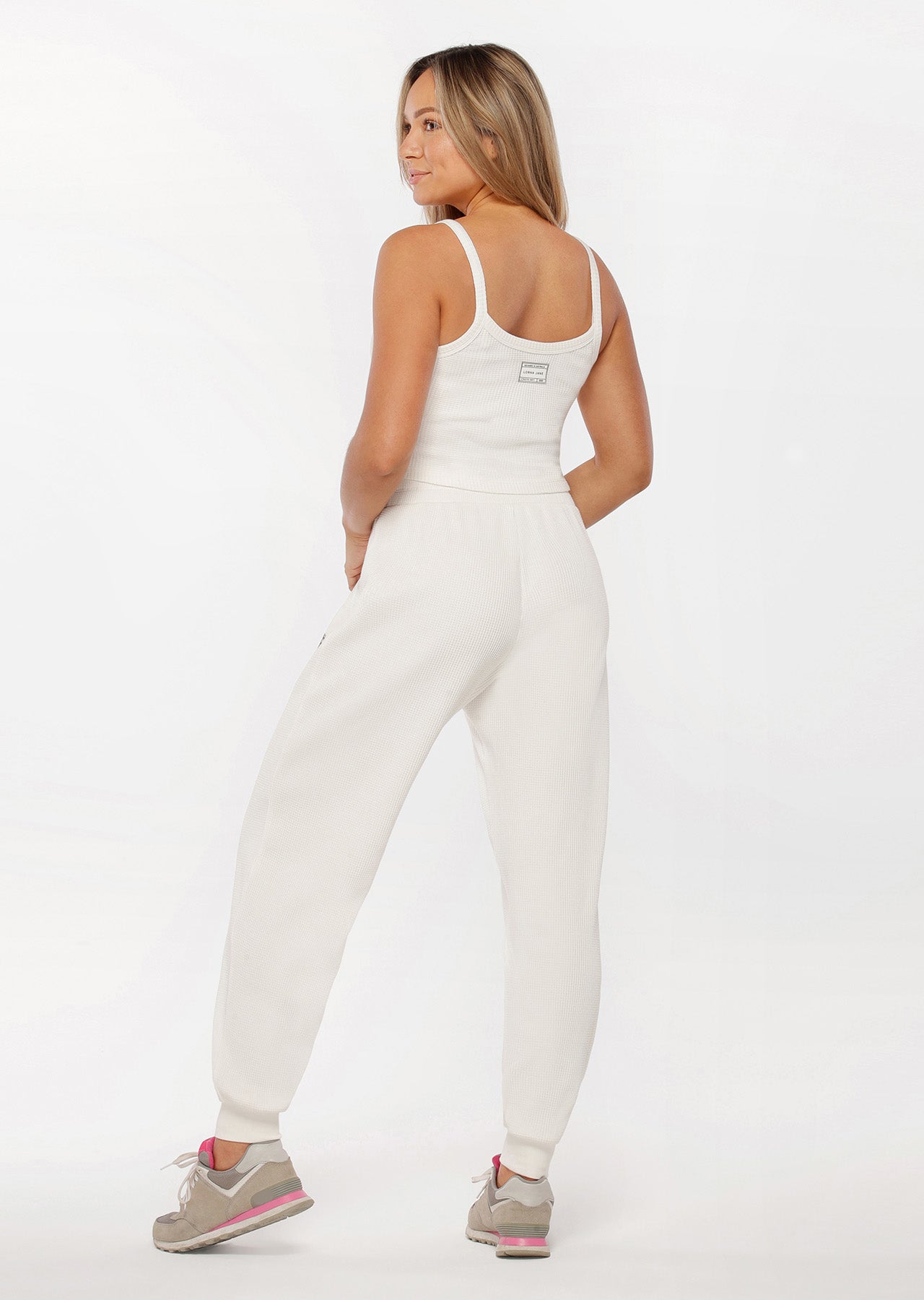 Lorna Jane Wellness Waffle Lounge Pants - Porcelain