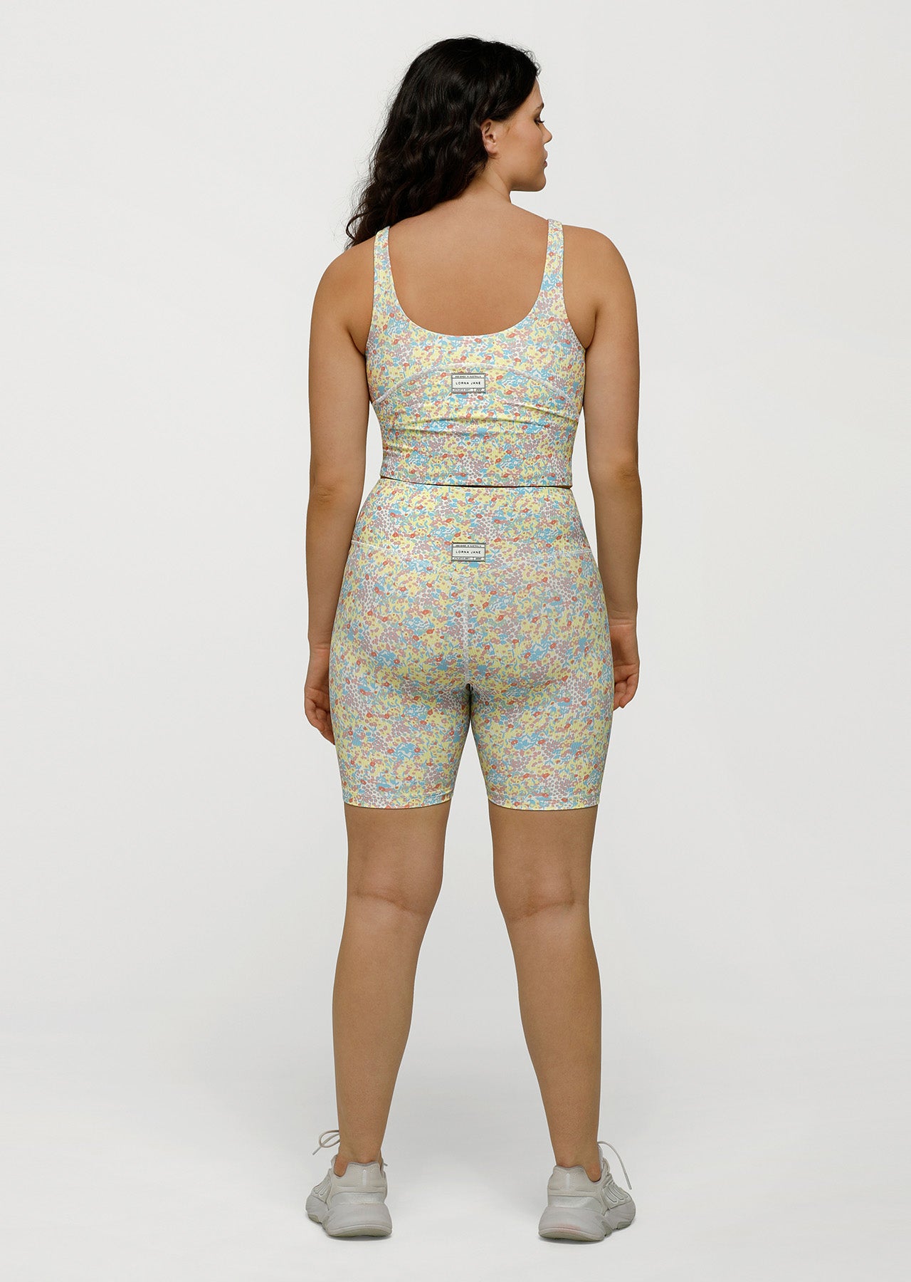 Lorna Jane Wildflower Rib Bike Short - Wildflower Print