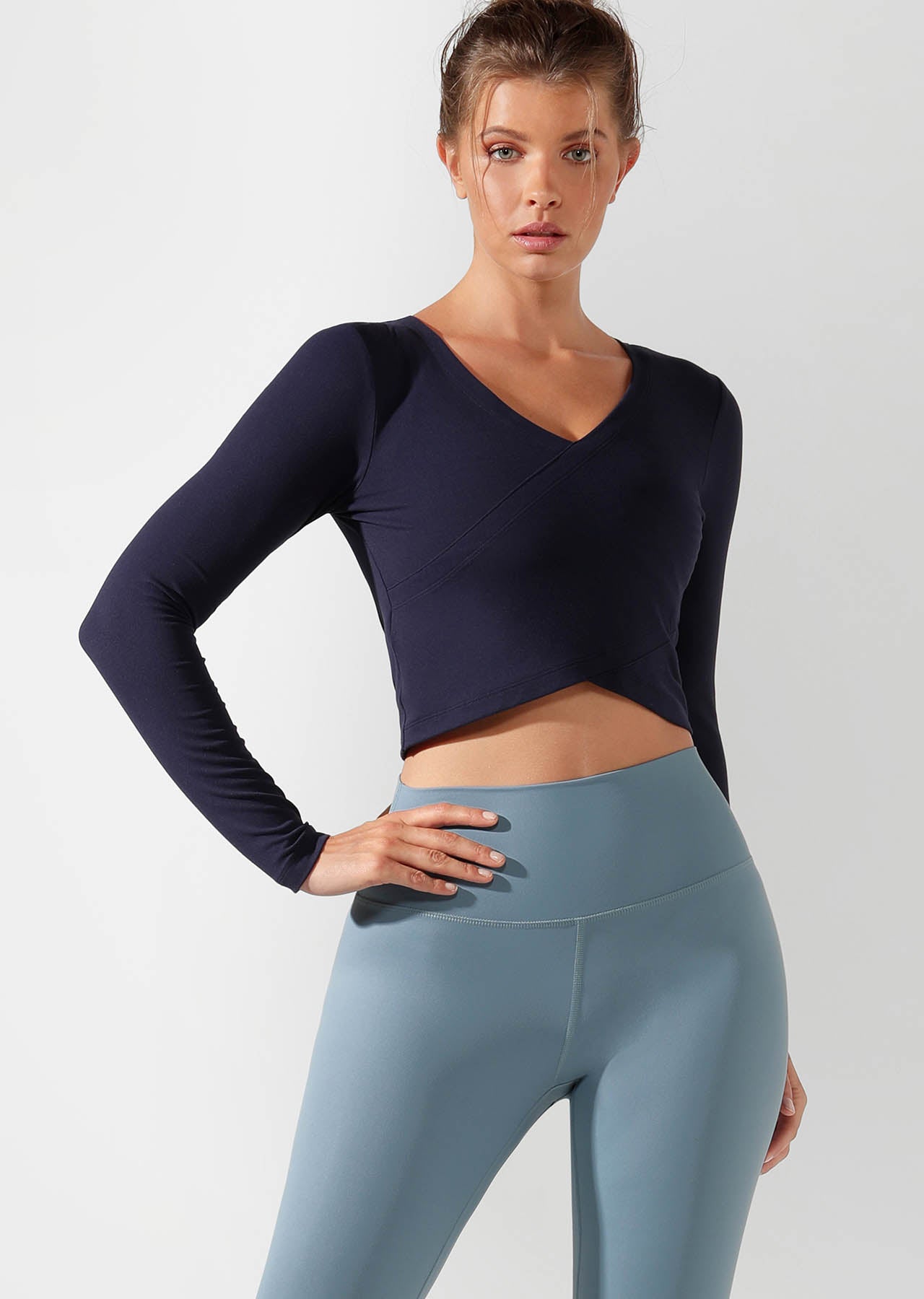 Lorna Jane Wonder Cropped Active Top - French Navy