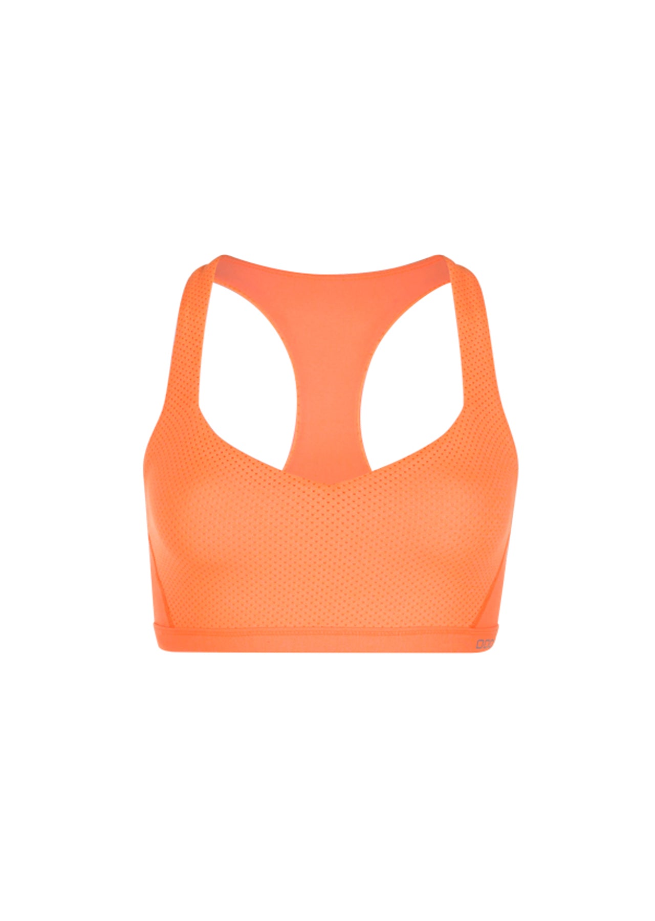 Lorna Jane Work Hard Sports Bra - Neon Mandarin Marl