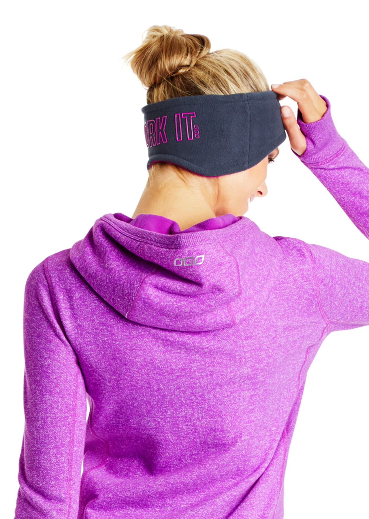 Lorna Jane Work It Girl Ear Warmer - Very Fuchsia/Canyon