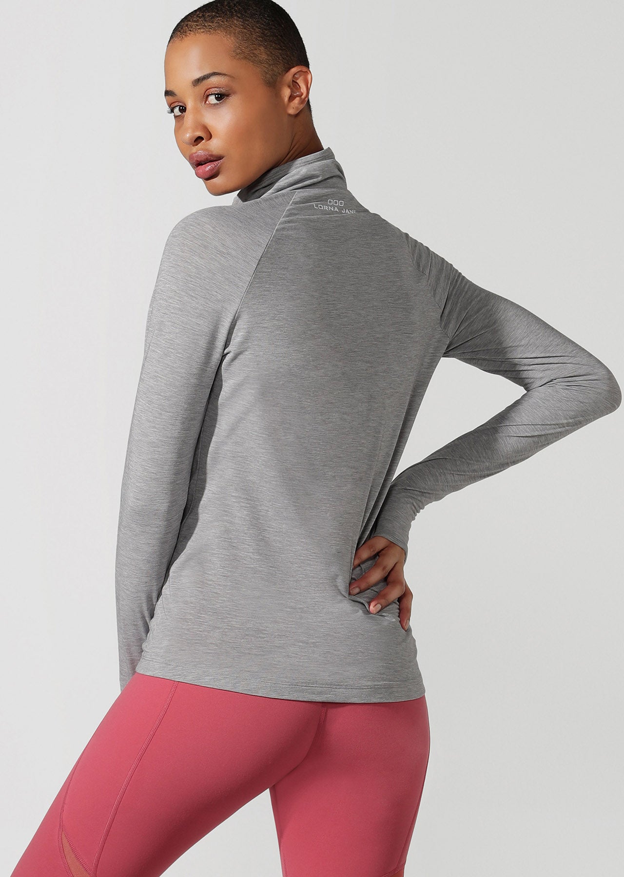 Lorna Jane Workout Active Long Sleeve Top - Nu Grey Marl