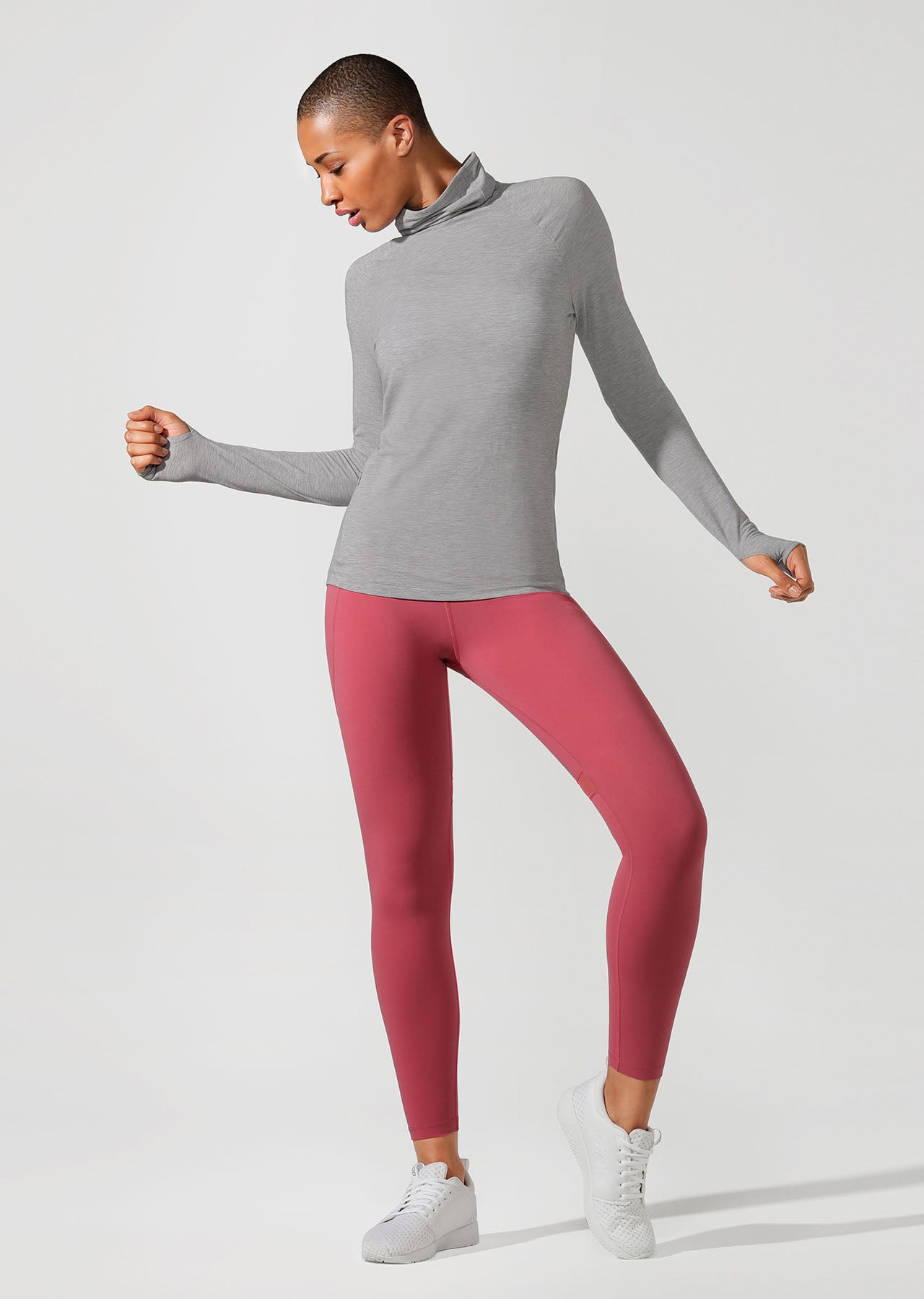 Lorna Jane Workout Active Long Sleeve Top - Nu Grey Marl