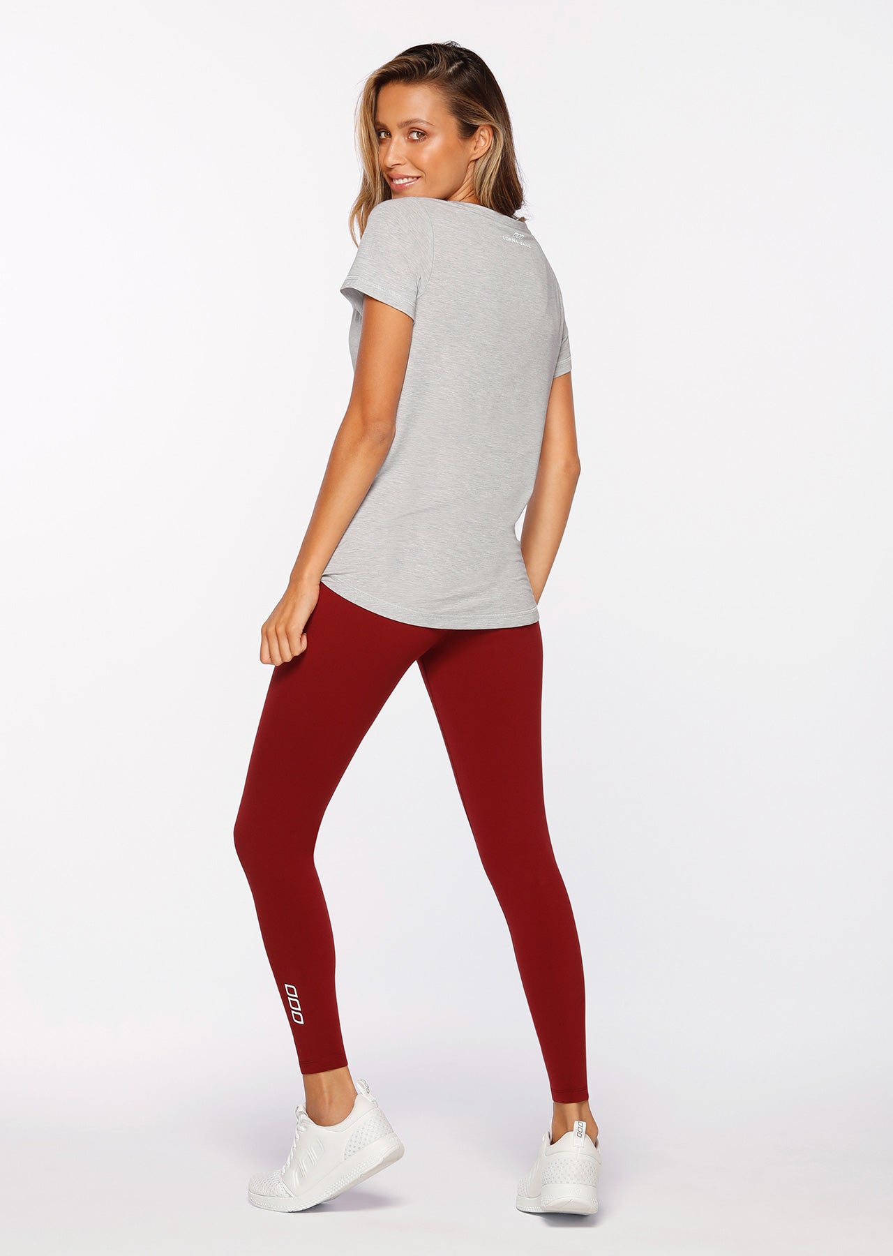 Lorna Jane Workout Active Tee - Grey Marl