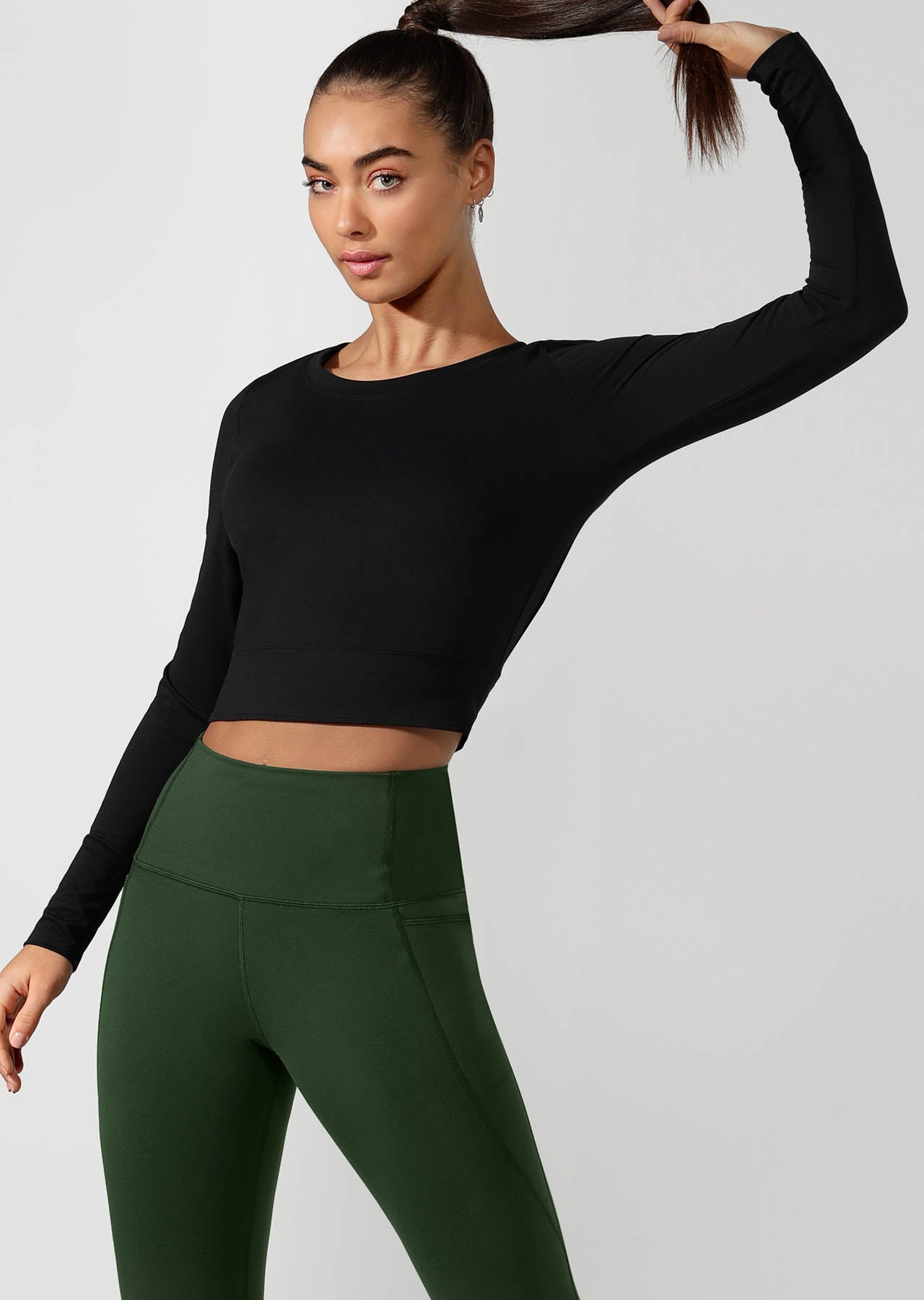 Lorna Jane Workout Bare Minimum Cropped Top - Black