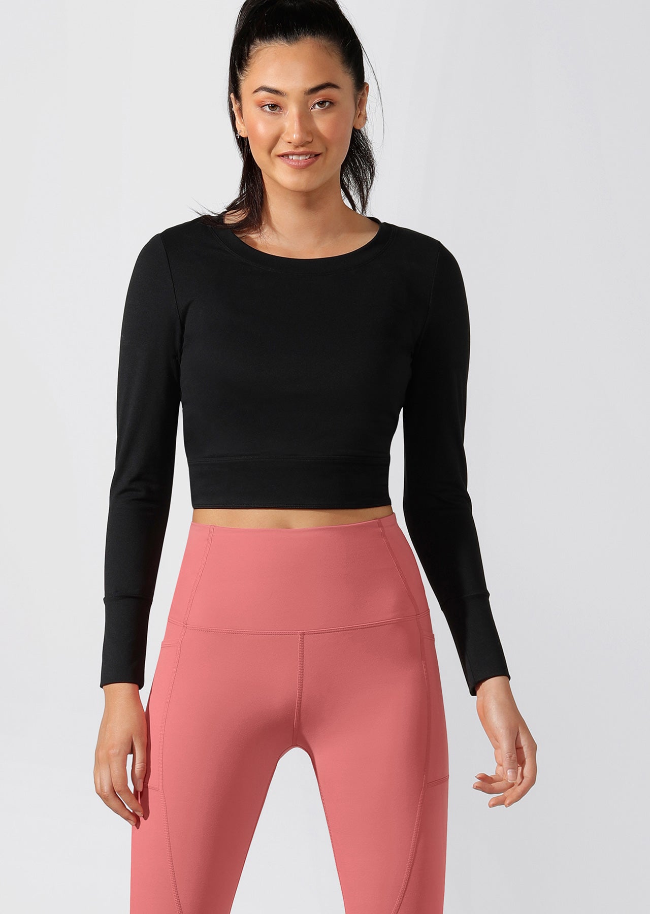 Lorna Jane Workout Bare Minimum Cropped Top - Black