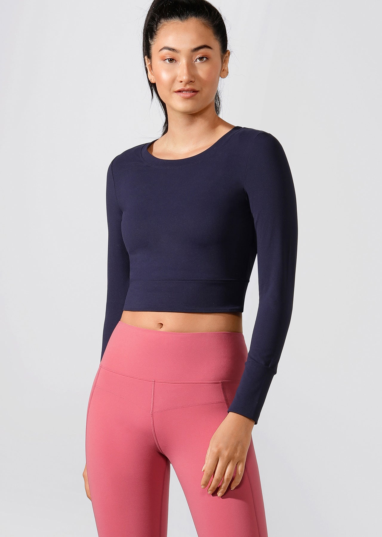 Lorna Jane Workout Bare Minimum Cropped Top - French Navy