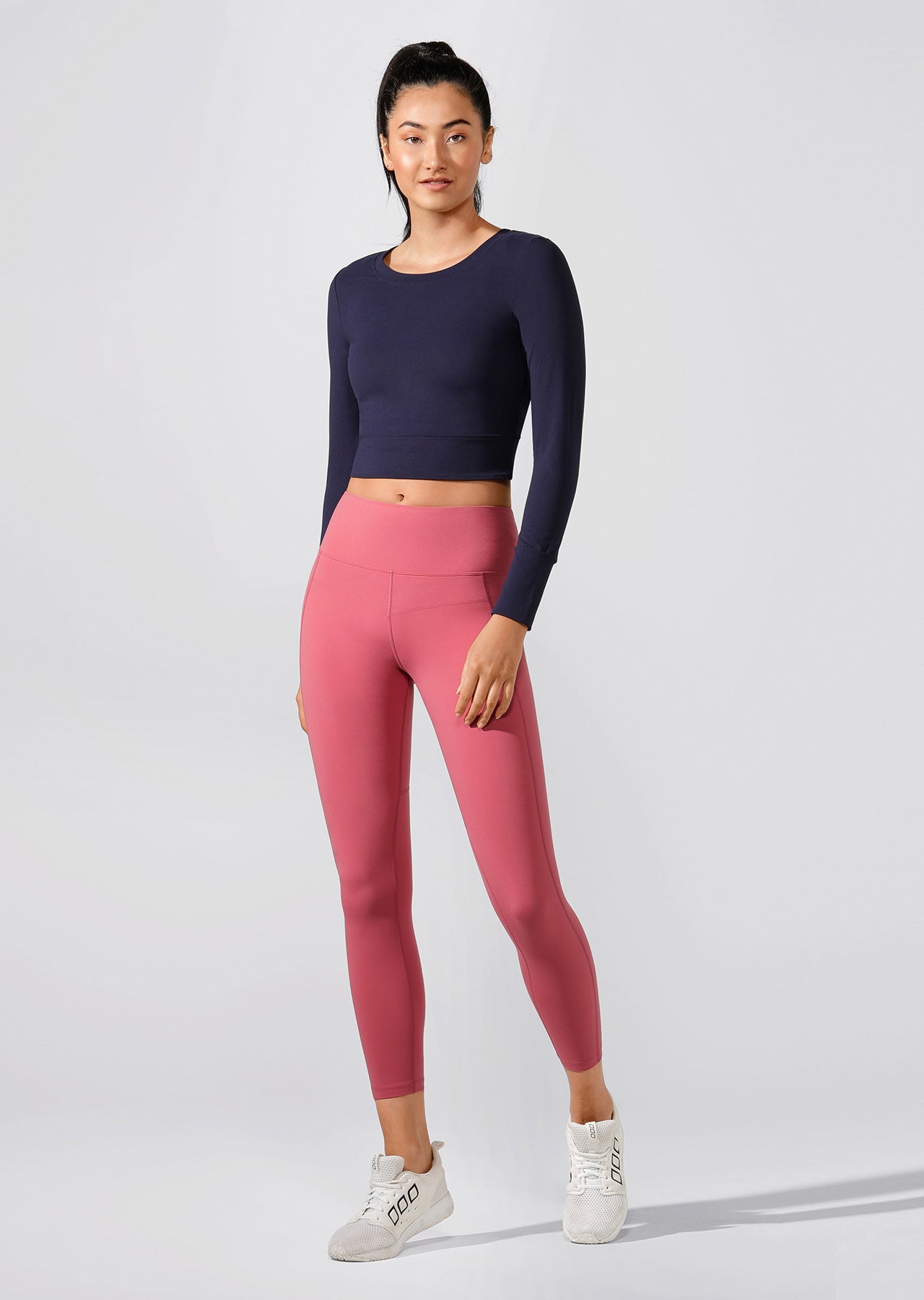 Lorna Jane Workout Bare Minimum Cropped Top - French Navy