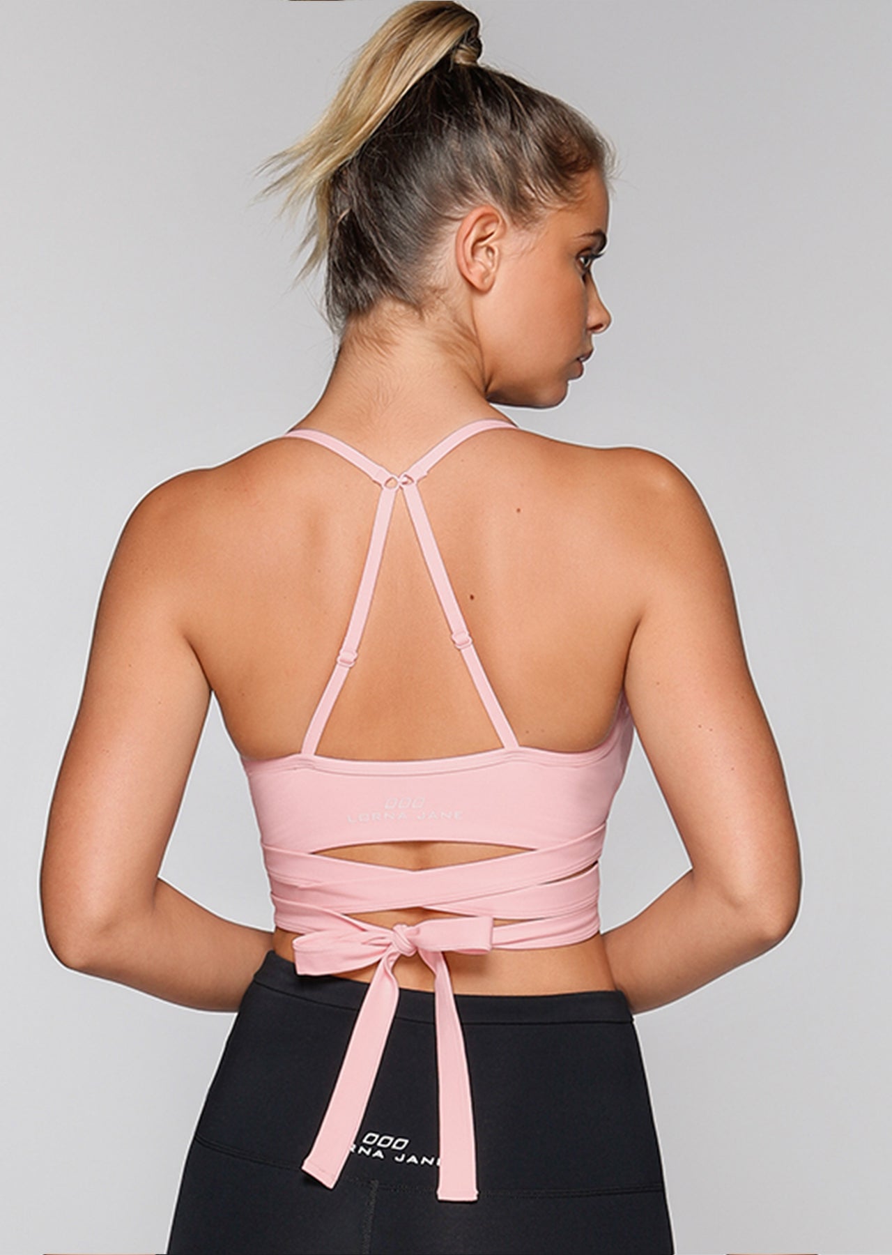 Lorna Jane Wrap it Up Bra - Whisper Pink