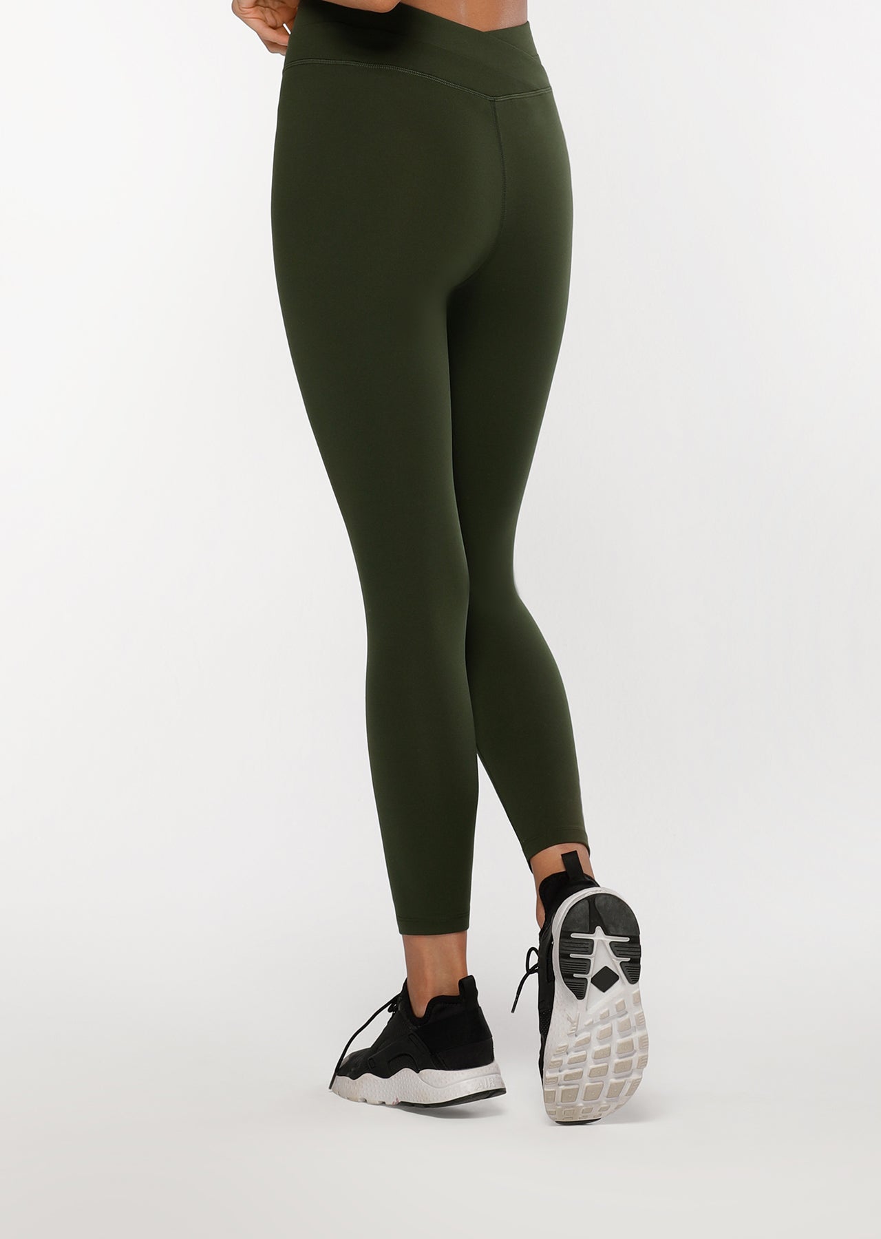 Lorna Jane Wrap Waistband Ankle Biter Leggings - Luxury Green