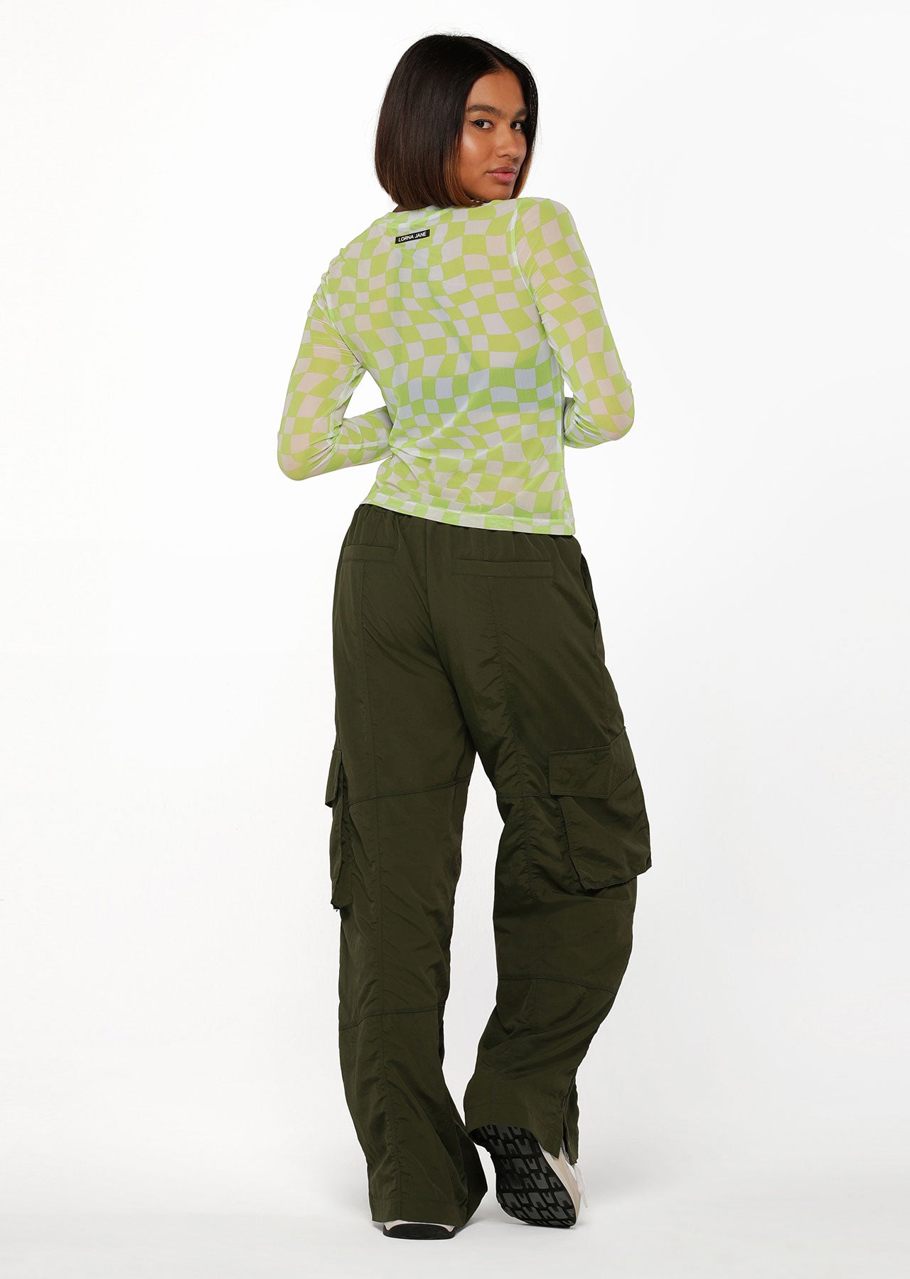 Lorna Jane Y2K Low Rise Oversized Cargo Pants - Luxury Green