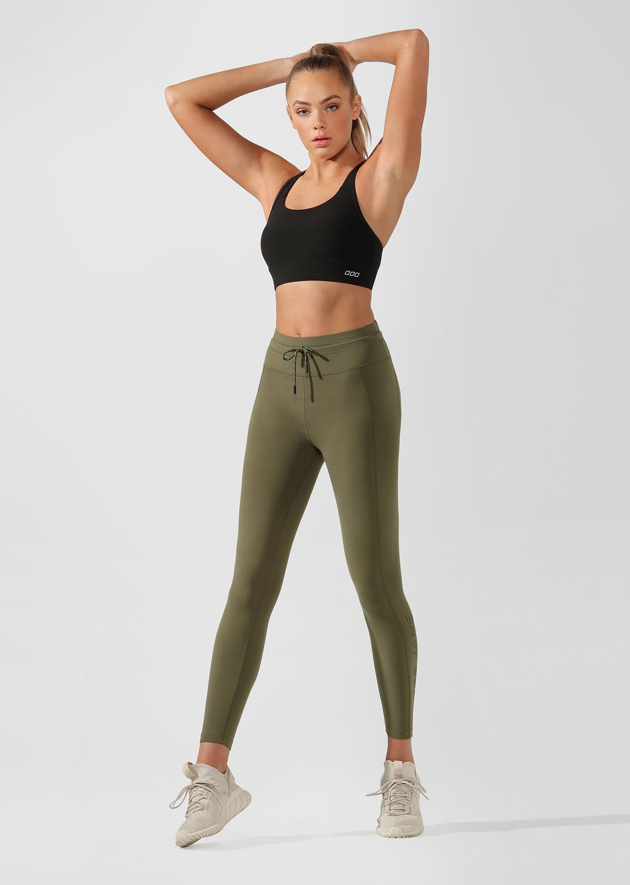 Lorna Jane Yasmin Core Ankle Biter Tight - Pale Olive