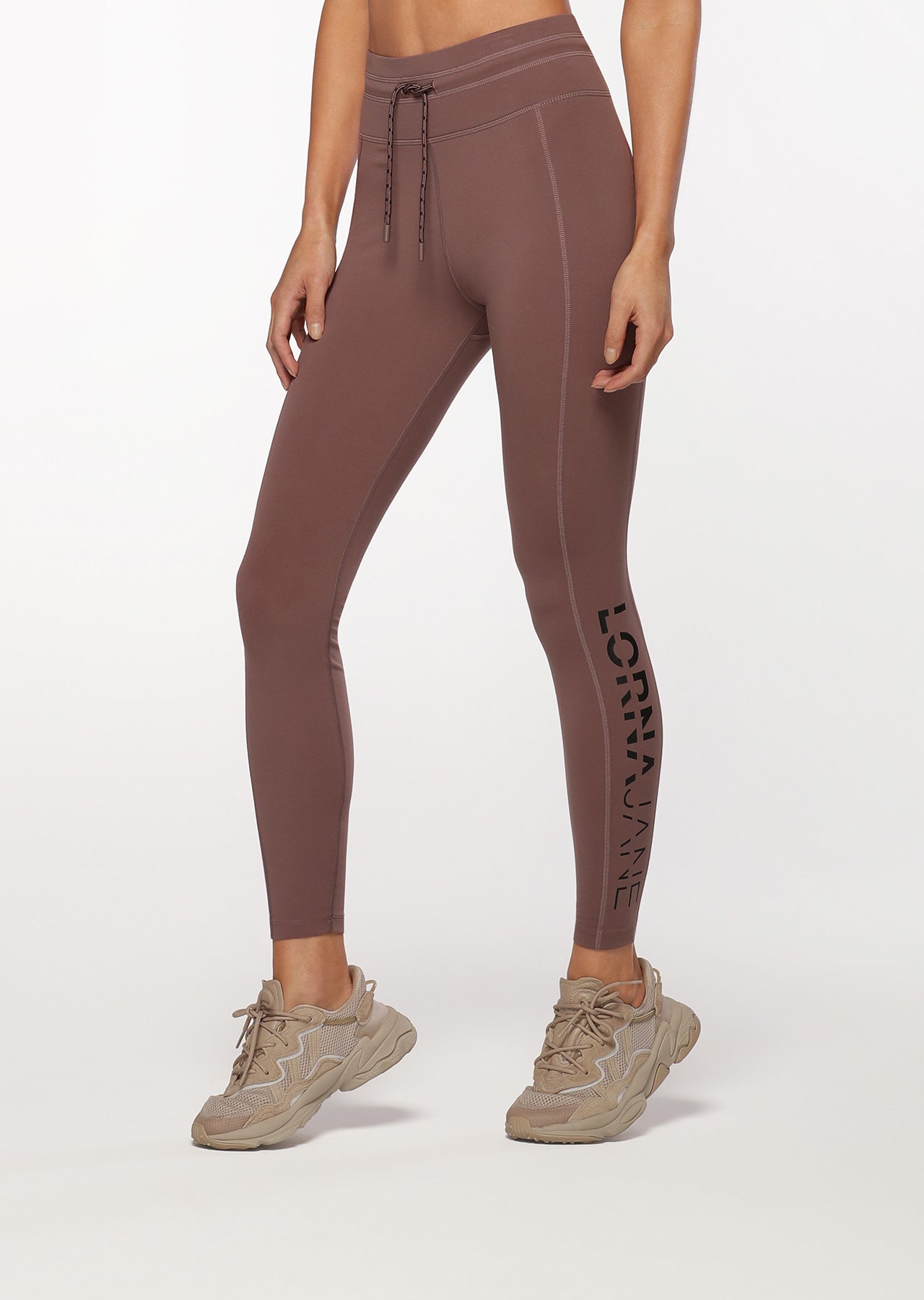 Lorna Jane Yazmin Core Full Length Leggings - Stone