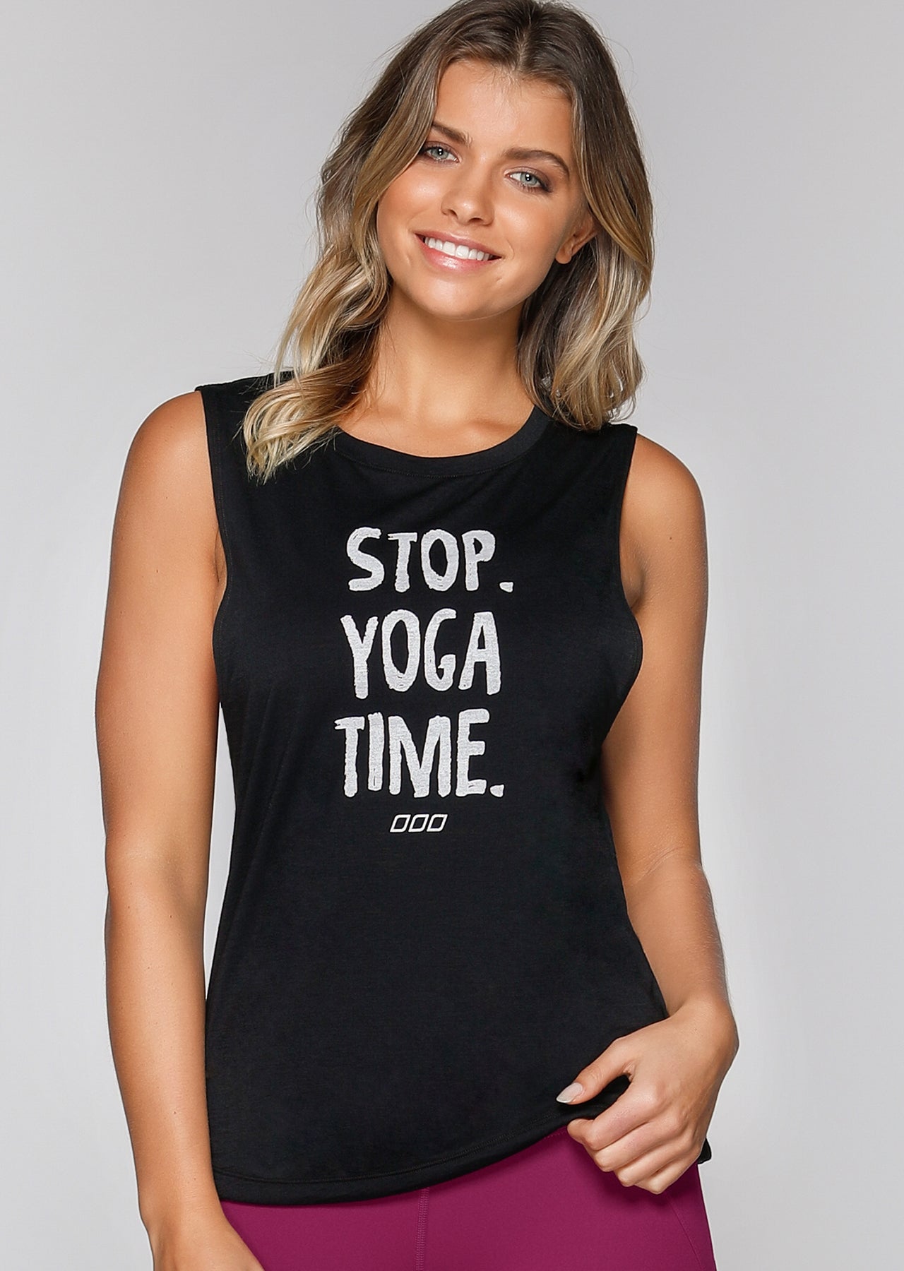 Lorna Jane Yoga Time Tank - Black